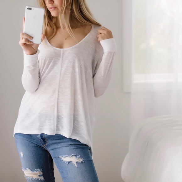 White Slub Long Sleeve - Picture 4 of 7